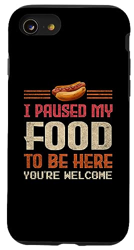 I Paused My Food To Be Here Geschenk für Lebensmittelbegeisterte Hülle für iPhone SE (2020) / 7 / 8 von Gadi