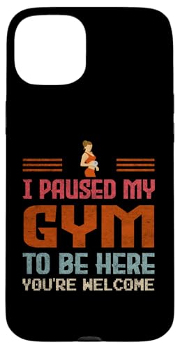 I Paused My Gym To Be Here Lustige Idee für Fitness-Enthusiasten Hülle für iPhone 15 Plus von Gadi