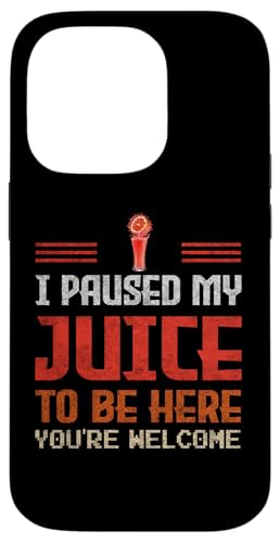I Paused My Juice To Be Here Idee für Saft-Enthusiasten Hülle für iPhone 14 Pro von Gadi