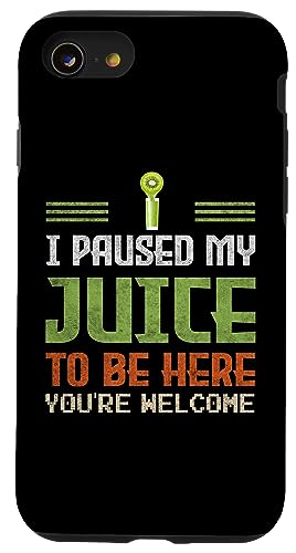 I Paused My Juice To Be Here Idee für Saft-Enthusiasten Hülle für iPhone SE (2020) / 7 / 8 von Gadi