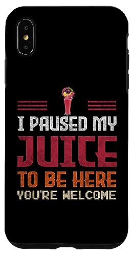 I Paused My Juice To Be Here Idee für Saft-Enthusiasten Hülle für iPhone XS Max von Gadi