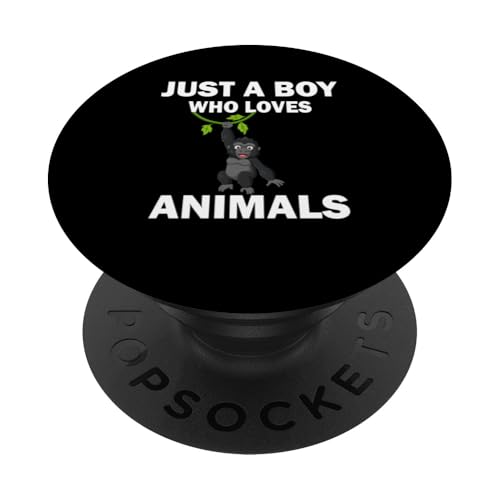 Nur ein Junge, der Affentiere liebt Jungs PopSockets Klebender PopGrip Nur ein Junge, der Affentiere liebt Jungs PopSockets Klebender PopGrip von Gadi
