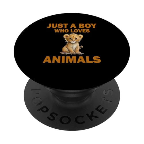 Nur ein Junge, der Löwentiere liebt Jungs PopSockets Klebender PopGrip Nur ein Junge, der Löwentiere liebt Jungs PopSockets Klebender PopGrip von Gadi