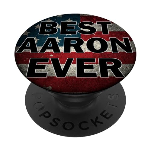 Personalisierter Name Aaron I Love Aaron USA Vintage Style Fun PopSockets Klebender PopGrip Personalisierter Name Aaron I Love Aaron USA Vintage Style Fun PopSockets Klebender PopGrip von Gadi