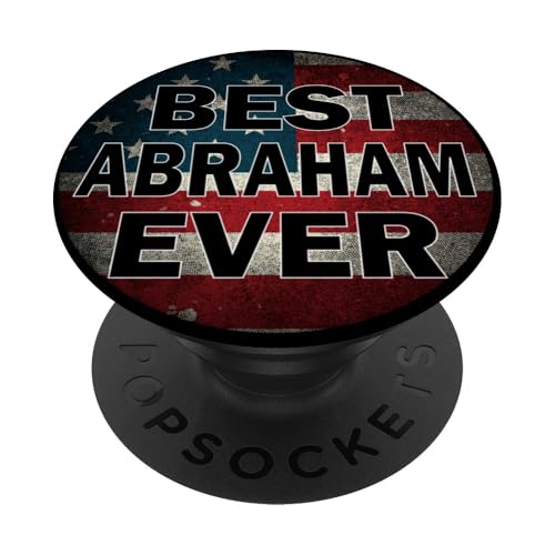 Personalisierter Name Abraham I Love Abraham USA Vintage Style PopSockets Klebender PopGrip Personalisierter Name Abraham I Love Abraham USA Vintage Style PopSockets Klebender PopGrip von Gadi