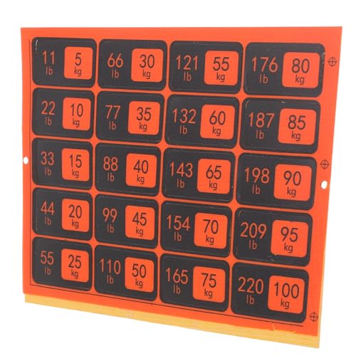 Gadpiparty 1 Blatt Fitnessgeräteetiketten Stichworte Name Übung stapelbar hängend Schilderaufkleber Gewichtsaufkleber für das Fitnessstudio Gewichtsetiketten PVC selbstklebend Orange von Gadpiparty