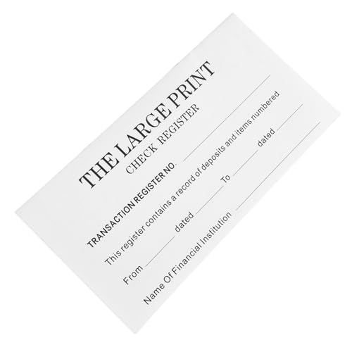 Gadpiparty 1 Kontrollregister Scheckheft-Ausgleichstool Organisator von Finanzscheckbüchern Scheckheft-Finanzorganisator Finanzzielplaner Spesenregister Rekordbuch Papier Weiß von Gadpiparty