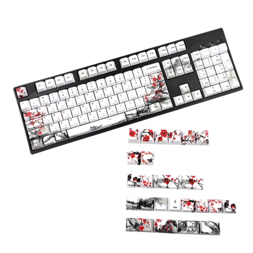 Gadpiparty 1 Satz 128 Stück Tastenkappe Schlüssel Tastatur Zubehör Computer Tastatur Ersatzkappen Für Tastaturen Tastaturschutz Benutzerdefinierte Tastatur Pbt Sublimation Schmücken von Gadpiparty