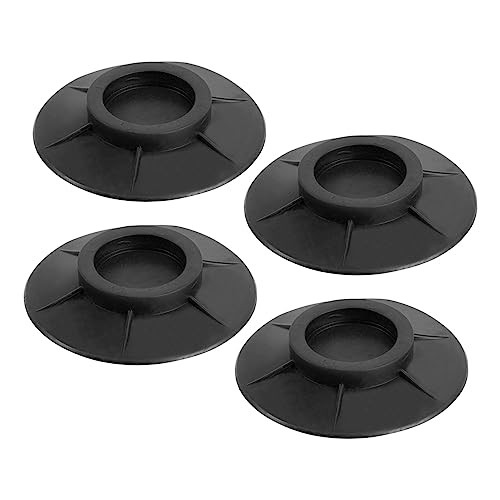 Gadpiparty 1 Satz 4st Anti-rutsch-matte Für Den Haushalt Sockel Für Waschmaschinen Pads Für Waschmaschine Anti-vibrations-waschmatte Anti-vibrations-pads Scheibenvibrationspads Black Plastik von Gadpiparty