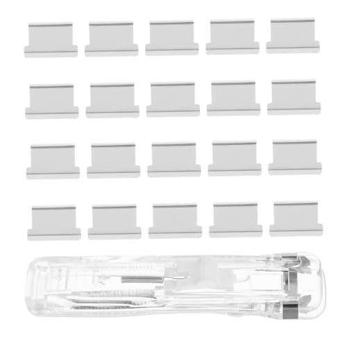 Gadpiparty 1 Satz Binder Hefter Bindemittel Zubehör Hefter Drücken Winzige Heftklammern Kompakter Papierhefter Ordner-clip-organizer Mini-bindeklammern Büroklammern Plastik Transparent von Gadpiparty