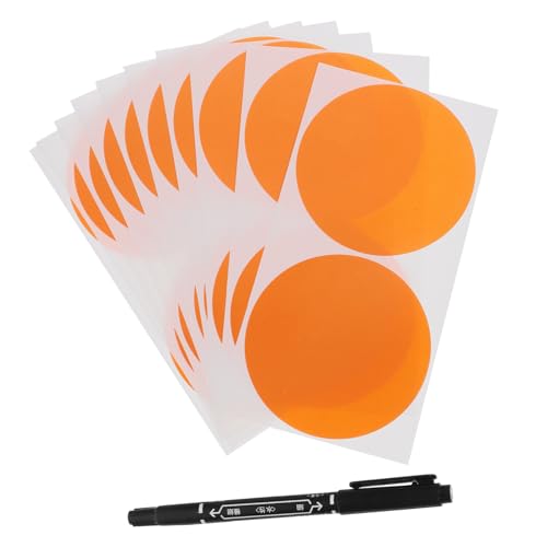 Gadpiparty 1 Satz Farbpunkt-aufkleber Streifen Kreis Aufkleber Flecken Etiketten Kleben Farbige Punktaufkleber Farbgrößenaufkleber Band Schwere Runden Klebrig Beschriftung Farbe Papier Orange von Gadpiparty