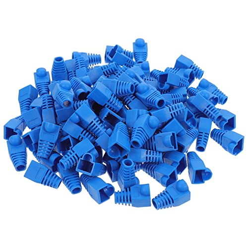 Gadpiparty 1 Satz Kabelschutzfall Kappe Stecker Kabelschuhabdeckung Netzabdeckung Aus Kunststoff Plastik Blue 100 Stück von Gadpiparty