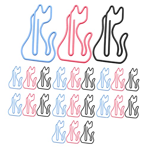 Gadpiparty 1 Satz Katzen Büroklammer Tier Büroklammern Tier Design Büroklammern Lustige Tiere Katzenkram Schreibwaren Süße Büroklammern Katzen Dekoration 24 Stück Zufällige Farbe von Gadpiparty