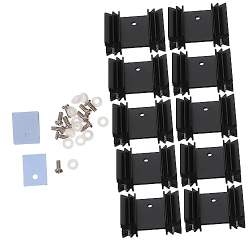 Gadpiparty 1 Satz Kühlkörper Elektronischer Heizkörper Aus Aluminium Aluminium-heizkörper Kühler Thermal- Block Hitze Spülbecken Aluminiumprofil Silver Zufällige Farbe von Gadpiparty
