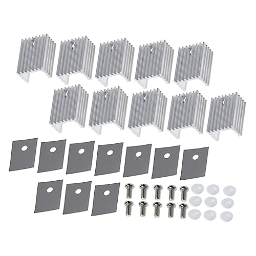 Gadpiparty 1 Satz Kühlkörper Für Spannungsregler Aus Metall Laptop Kühler Kühlung Aluminium-heizkörper Kühlkörper Aus Aluminium Aluminiumprofil Silver 10 Stück von Gadpiparty