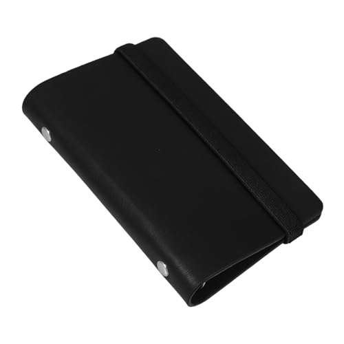 Gadpiparty 1 Satz Loseblatt-lederetui Notizbuch Notizblock Einbanddeckel Planer-abdeckung Pu Black von Gadpiparty