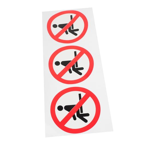 Gadpiparty 1 Satz Warnaufkleber Etikett Wand Schilderaufkleber Warnsignale Klein „sitz Nicht Hier“-schild Abziehbilder Warnen Im Freien Vinyl Rot Pvc Selbstklebend 3 Stück von Gadpiparty
