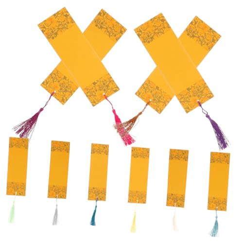 Gadpiparty 1 Satz leeres Lesezeichen mit Quaste Leerzeichen Stichworte Quasten Lesezeichenanhänger aus Papier Lesezeichen aus Graffiti-Papier DIY lesezeichen Verdrahtung von Gadpiparty