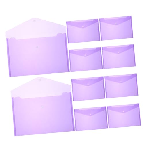 Gadpiparty 1 Stück Dokumententasche mit Schnappverschluss Organisation Dokumentdatei löschen codiert Büro Produkt ordner Organisator für Dokumente Organizer Veranstalter Snaptast Violett von Gadpiparty