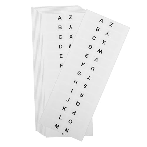 Gadpiparty 10 Blatt Indexetikettenaufkleber A-z-registerkarten Dokumentenmarkierungen Klassifizierungszeichen Seitenmarkierungen Mit Klebrigen Tabs Registerkarten Für Buchnotizen Weiß Papier von Gadpiparty