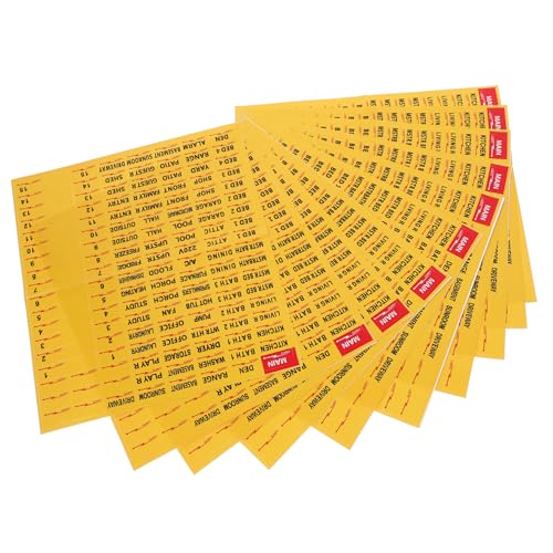 Gadpiparty 10 Blatt Leistungsschalter -Tags Aufkleber Etiketten mit elektrischen Paneel Abdeckung Panel Breaker Etiketten für Leistungsschalterfelder Etiketten für Lichtschalter Papier von Gadpiparty
