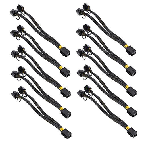 Gadpiparty 10 Pcs Adapter Lange Mehrere Ersatz Power Extender Gpu Unterstützung Kabel Sleeved Verlängerung Grafikkarten Kabel Verzinnt Kupfer Schwarz Gadpiparty 10 Pcs Adapter Lange Mehrere Ersatz Power Extender Gpu Unterstützung Kabel Sleeved Verlängerung Grafikkarten Kabel Verzinnt Kupfer Schwarz von Gadpiparty