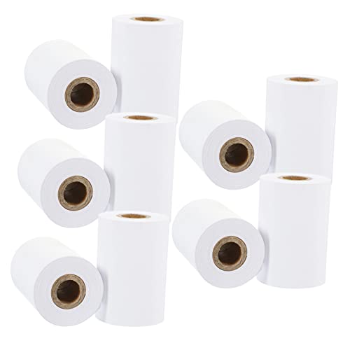 Gadpiparty 10 Rollen Thermalpapier -Quittungspapier registrieren Bankkartenautomat Bedrucken von Thermopapier Kartenmaschinenpapier Thermopapiere Thermal -Quittungspapier Weiß von Gadpiparty