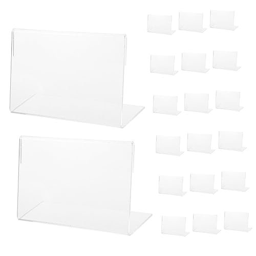 Gadpiparty 10 Sätze Etikettenhalter Kleine Stände Vertikale Laptopständerhalterung Steigleitung Leere Sternzeichen Tafel-lebensmittelschilder Für Buffet Monitorständer Acryl 20 Stück * 10 von Gadpiparty