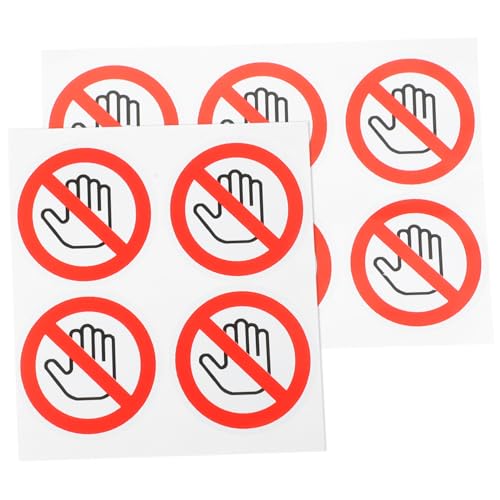 Gadpiparty 10 Stück Aufkleber Für Warnschilder Aufkleber Ne Pas Warnaufkleber Nicht Berühren Halten Zeichen Nicht Berühren Ruhig Verlassen Nein Hier Selbstklebendes Vinyl Rot von Gadpiparty
