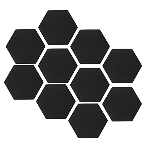 Gadpiparty 10 Stück Filzplatte Funktional Tuch Bunt Dekorativ Bretter Stoff Bekanntmachung Filzbrettfliesen Schild Dekoration Hexagon Für Wand Farbig Erste Anzeige Led Black Gefühlt von Gadpiparty