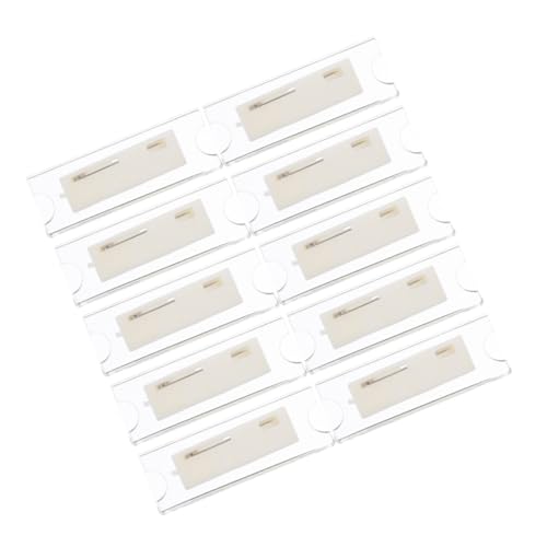 Gadpiparty 10 Stück Kartenplakette einstecken das Etikett Etuis für Arbeitsausweise Offiziersausweishalter Inhaber von Erlaubnisausweisen Namenskartenhalter Acryl Transparent von Gadpiparty
