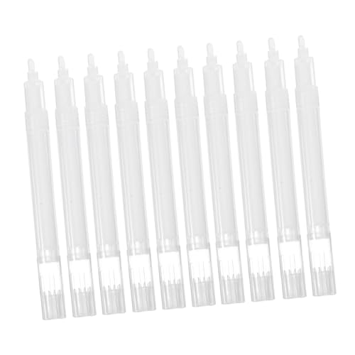Gadpiparty 10 Stück Markieren Sie Die Leere Tube Des Stifts Leerer, Befüllbarer Leerer Farbstift Nachfüllbarer Nagelhautölstift Farbstift Nachfüllbar Leerer Gelstift Ballaststoff Weiß von Gadpiparty