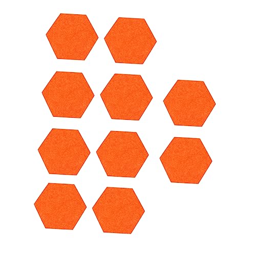 Gadpiparty 10 Stück Sechseckige Anzeigetafel Dekorationen Pinnwandfliesen Aus Filz Filzbrett Nachricht Led Filz Pinnwand Pinnwände Für Zu Hause Hexagon Bretter Groß Weiß Planke Orange Gefühlt von Gadpiparty
