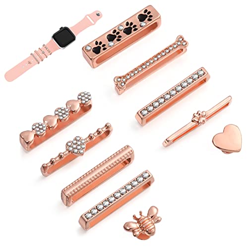 Gadpiparty 10 Stück Uhrenarmband Charme Uhrenarmbänder Uhrenzubehör Ring Nieten Juwelen Anhänger aus Silikonband Schmuckschlaufen für Uhrenbänder Uhrenarmbandschlaufen Metall Gadpiparty 10 Stück Uhrenarmband Charme Uhrenarmbänder Uhrenzubehör Ring Nieten Juwelen Anhänger aus Silikonband Schmuckschlaufen für Uhrenbänder Uhrenarmbandschlaufen Metall von Gadpiparty