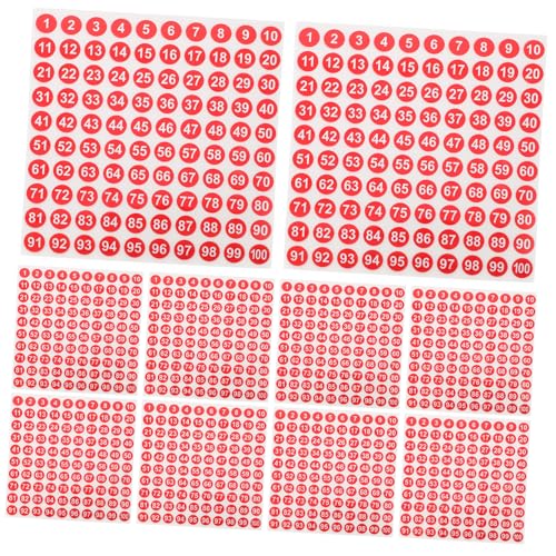 Gadpiparty 100 Blatt Wasserdichte Digitale Aufkleber Zahlen Organisationsetiketten Aufbewahrungsnummernetiketten Schlüssel Selbstklebende Zahlenaufkleber Fortlaufende Nummernaufkleber von Gadpiparty