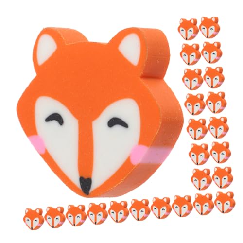 Gadpiparty 100 Stück Kleiner Fuchs-Radiergummi Mini -Tierrotler Partygeschenke fallen Fuchs-Schulmaterial Waldpartybevorzugungen Mini -Radiergummi Orange von Gadpiparty