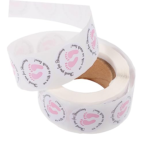 Gadpiparty 1000 Stück Kleine Fußaufkleber aufdecken Schild Babyparty-Aufkleber Papier Rosa Gadpiparty 1000 Stück Kleine Fußaufkleber aufdecken Schild Babyparty-Aufkleber Papier Rosa von Gadpiparty