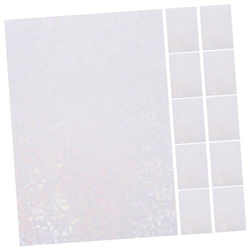Gadpiparty 10Blätter Holographisches Aufkleberpapier Selbstklebend Transparentes Hologramm Vinyl für DIY Dekoration für Fenster Tassen Gadpiparty 10Blätter Holographisches Aufkleberpapier Selbstklebend Transparentes Hologramm Vinyl für DIY Dekoration für Fenster Tassen von Gadpiparty