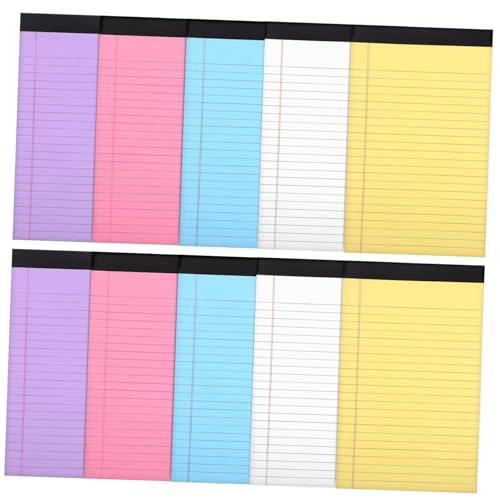 Gadpiparty 10Er-Packung Farbiger Notizblock Pads Schule Zeitschrift Professional treffen kleines notizbuch notizzettel Notizbuch ohne Bluten Notizhefte Gelbe Notizblöcke legale Blöcke Papier von Gadpiparty