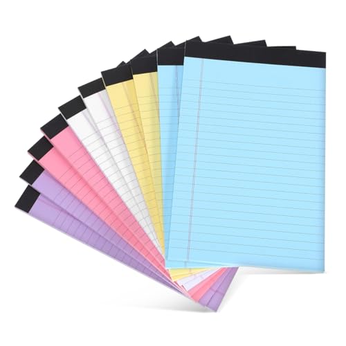 Gadpiparty 10Er-Packung Farbiger Notizblock treffen regiert bunt gefüttert kratzen legal kleines notizbuch notizzettel Notizbuch Set Notizbuch-Set Hinweis Pads klein College-Notizblock Papier von Gadpiparty