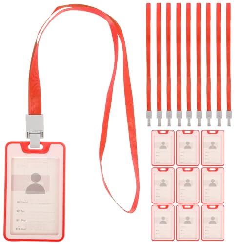 Gadpiparty 10Stücke Id Karten Hüllen Mit Lanyard Wiederverwendbare Abzeichenhalter Für Bankkarten Mitarbeiterausweise Und Transparente Schutzfolie Und Leicht von Gadpiparty