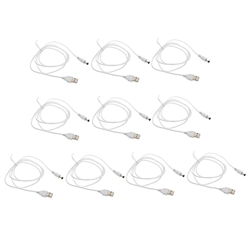 10 Stücke Zu .5x2 1mm Weiß Ladekabel Schnelle Lade Power Verlängerung Kabel Für Handy von Gadpiparty