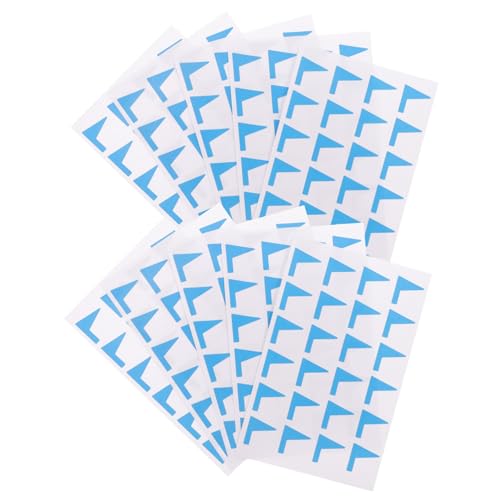 Gadpiparty 12 Blatt Tag-Aufkleber Etiketten Aufkleber Streifen mit Kleber Klebstoff Klebeetiketten Vinyl selbstklebender Etikettenaufkleber Flaggenmarkierungsaufkleber Papier Blau von Gadpiparty