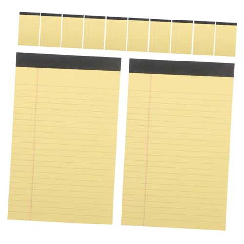 Gadpiparty 12 Notizbuch Hinweis Pads klein gefüttert Geschäft ausgekleideter Notizblock regiert jr Büro Rechtliche Notizbücher Liniertes Notizpapier College-Schulbedarf legale Blöcke Yellow von Gadpiparty