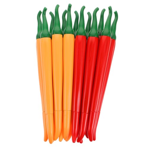 Gadpiparty 14 Stück Chili -Stift farbige Stifte Pfeffer Gelschreiber zum Schreiben matschige Stifte süße Gelstifte Feine Tippmarkierungen Cartoon-Briefpapier süßer Stift Abs von Gadpiparty