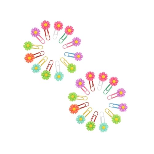 Gadpiparty 2 Sätze Blumen Büroklammern Zur Dekoration Büroklammern Niedliche Kleine Büroklammern Lesezeichen Büroklammern Lesezeichen Markieren Büroklammern Blumen 12 Stück * 2 von Gadpiparty