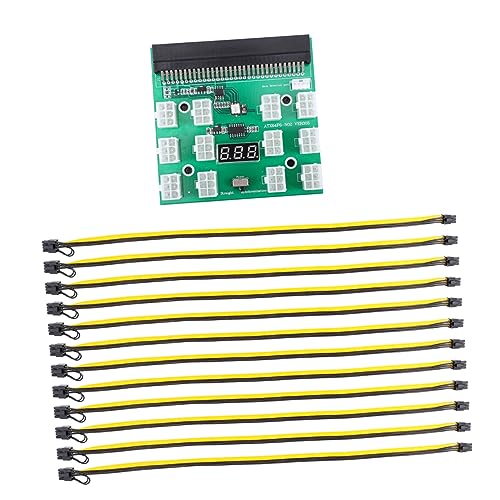 Gadpiparty 2 Sätze Konvertierungsplatine Bergbaukraft Bergbau-stromversorgung Leistungsplatine Kleiner Adapter Gpu-Board-Adapter Adaptador 6polig Grafikkarte Zubehör Reinkupfer Verzinnt von Gadpiparty