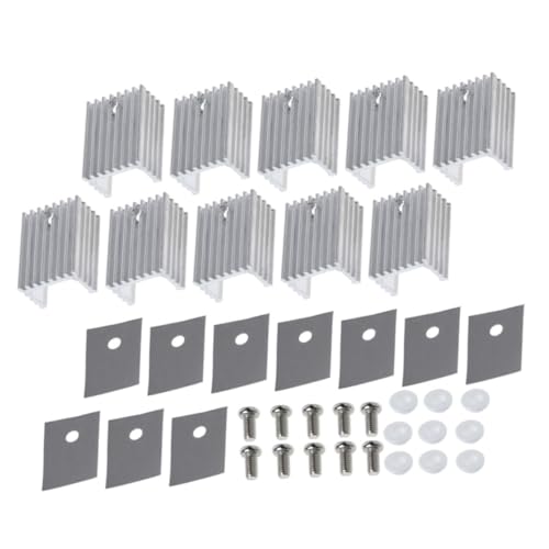 Gadpiparty 2 Sätze Kühlkörper Aluminium Kühlung Laptop Kühler Heizkörper Kühlrippe Aus Metall Silver 10 Stück * 2 von Gadpiparty