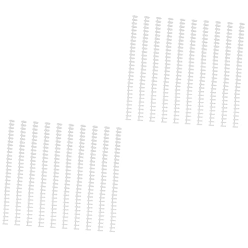 Gadpiparty 2 Sätze Runde Loch Binde Ersatzteile Aktenmappe Ordner Kunststoffspule Notizbuchzubehör Spiralbindung Notizbücher Diy-notebook-spule Papierbuchungsspule Plastik Weiß 10 Stück * 2 von Gadpiparty