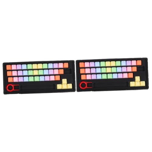 Gadpiparty 2 Sätze Tastenkappe Bunte Tastatur Computertastaturen Tastatur Wechseln Tastatur-dekor Ornament-Sets Farbige Tastatur Beleuchtete Tastatur Tastaturschutz Schutzfilm Klaviatur Pbt von Gadpiparty